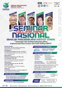 SEMINAR NASIONAL PASCASARJANA STIAMI dan CALL FOR PAPER SENAPAS 2022