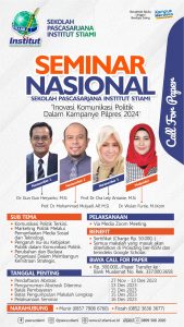 Seminar Nasional Online dan juga Call For Paper “Inovasi Komunikasi Politik Dalam Kampanye Pilpres 2024”